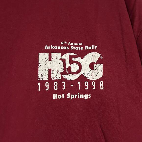 Vintage 1998 Arkansas Harley Owners Group Biker Tee Shirt - Picture 4 of 5